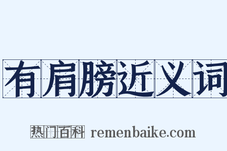 有肩膀近义词是什么意思的图片